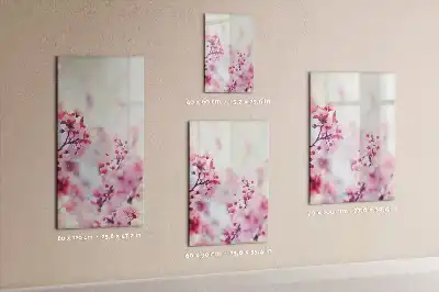 Quadro magnético de apagar a seco estampa de flores de primavera