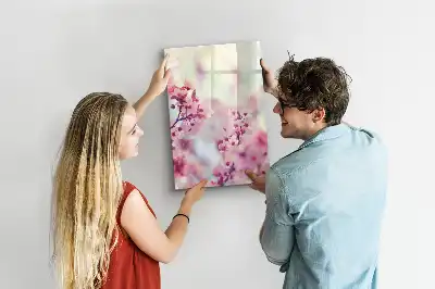 Quadro magnético de apagar a seco estampa de flores de primavera