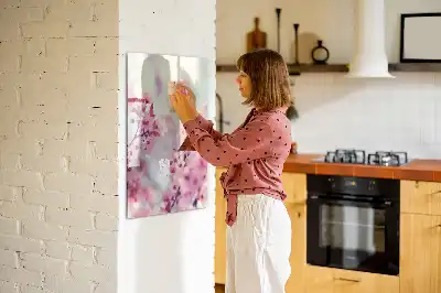 Quadro magnético de apagar a seco estampa de flores de primavera