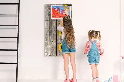 Quadro magnético de apagar a seco estampa de girassóis na madeira