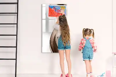 Quadro magnético de apagar a seco com estampa de abstração de ondas
