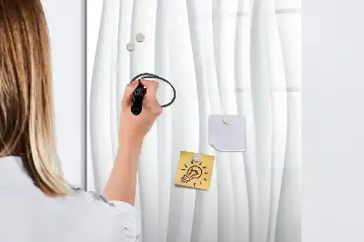 Quadro magnético de apagar a seco com estampa de linhas abstratas