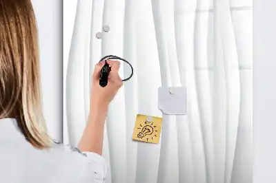 Quadro magnético de apagar a seco com estampa de linhas abstratas