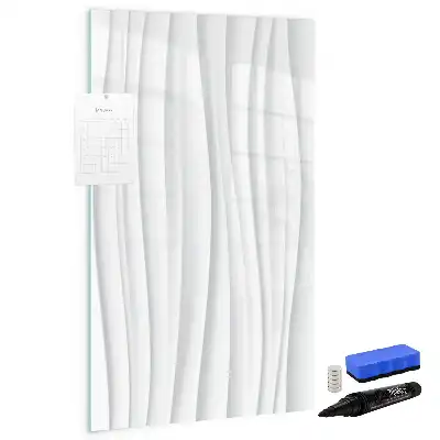 Quadro magnético de apagar a seco com estampa de linhas abstratas