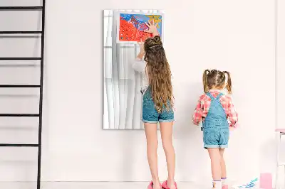 Quadro magnético de apagar a seco com estampa de linhas abstratas