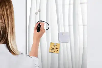 Quadro magnético de apagar a seco com estampa de linhas abstratas