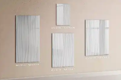 Quadro magnético de apagar a seco com estampa de linhas abstratas