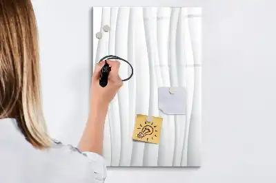 Quadro magnético de apagar a seco com estampa de linhas abstratas