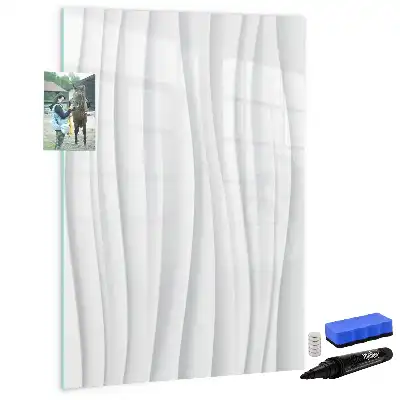 Quadro magnético de apagar a seco com estampa de linhas abstratas