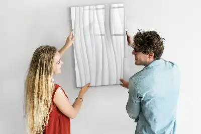 Quadro magnético de apagar a seco com estampa de linhas abstratas