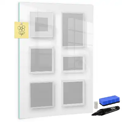Quadro magnético de apagar a seco com moldura para fotos
