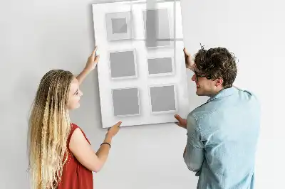 Quadro magnético de apagar a seco com moldura para fotos