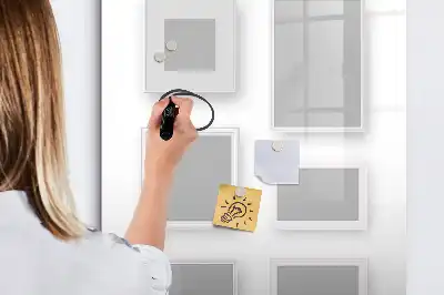 Quadro magnético de apagar a seco com moldura para fotos