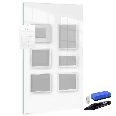 Quadro magnético de apagar a seco com moldura para fotos