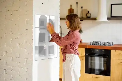 Quadro magnético de apagar a seco com moldura para fotos