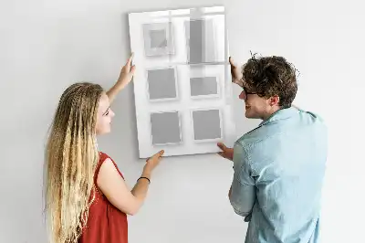 Quadro magnético de apagar a seco com moldura para fotos