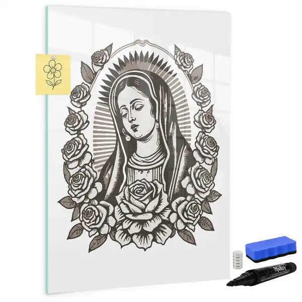 Quadro magnético de apagar a seco estampa de Nossa Senhora de Guadalupe