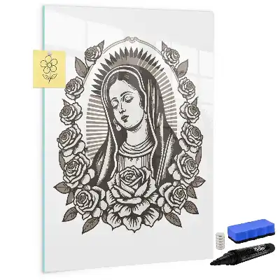 Quadro magnético de apagar a seco estampa de Nossa Senhora de Guadalupe
