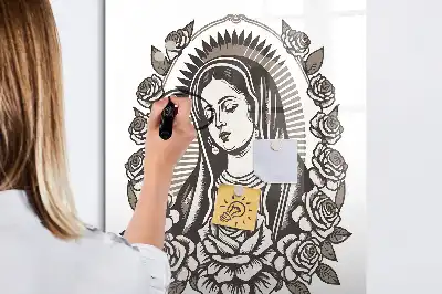 Quadro magnético de apagar a seco estampa de Nossa Senhora de Guadalupe
