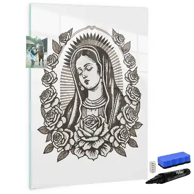Quadro magnético de apagar a seco estampa de Nossa Senhora de Guadalupe