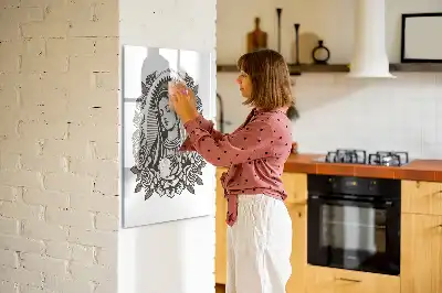 Quadro magnético de apagar a seco estampa de Nossa Senhora de Guadalupe