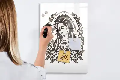 Quadro magnético de apagar a seco estampa de Nossa Senhora de Guadalupe