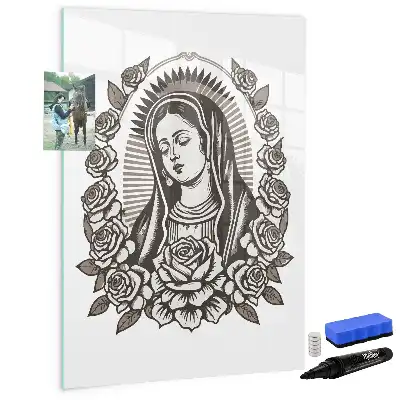 Quadro magnético de apagar a seco estampa de Nossa Senhora de Guadalupe