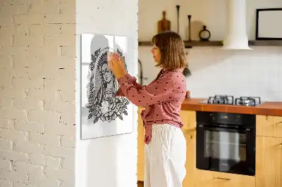Quadro magnético de apagar a seco estampa de Nossa Senhora de Guadalupe