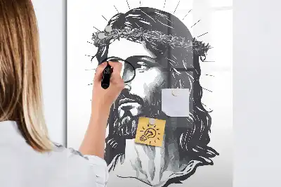 Quadro magnético de apagar a seco com estampa de Jesus Cristo