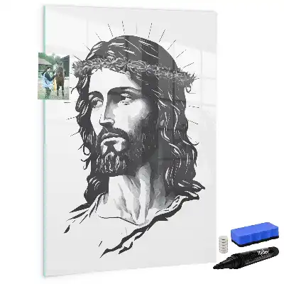 Quadro magnético de apagar a seco com estampa de Jesus Cristo