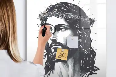 Quadro magnético de apagar a seco com estampa de Jesus Cristo
