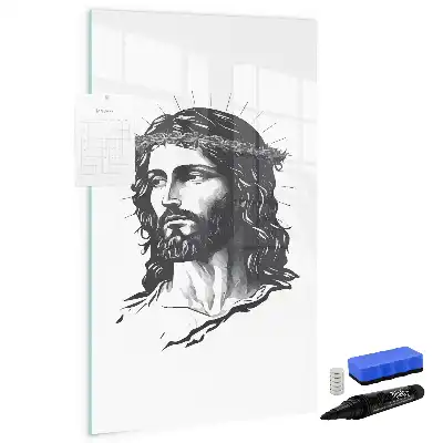 Quadro magnético de apagar a seco com estampa de Jesus Cristo