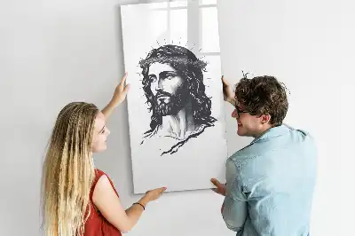 Quadro magnético de apagar a seco com estampa de Jesus Cristo