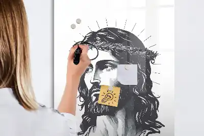 Quadro magnético de apagar a seco com estampa de Jesus Cristo