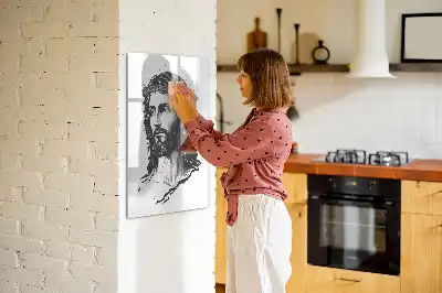 Quadro magnético de apagar a seco com estampa de Jesus Cristo
