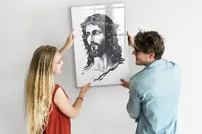 Quadro magnético de apagar a seco com estampa de Jesus Cristo