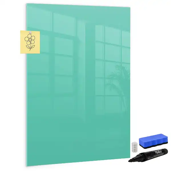 Quadro magnético de apagar a seco turquesa