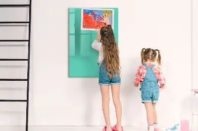 Quadro magnético de apagar a seco turquesa