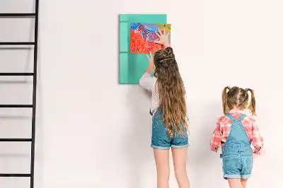 Quadro magnético de apagar a seco turquesa