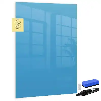 Quadro magnético de apagar a seco na cor azul-claro