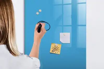 Quadro magnético de apagar a seco na cor azul-claro