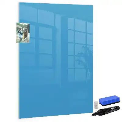 Quadro magnético de apagar a seco na cor azul-claro