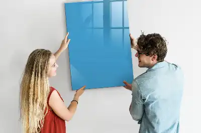 Quadro magnético de apagar a seco na cor azul-claro