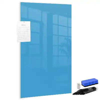 Quadro magnético de apagar a seco na cor azul-claro