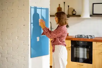 Quadro magnético de apagar a seco na cor azul-claro