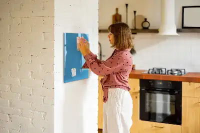 Quadro magnético de apagar a seco na cor azul-claro