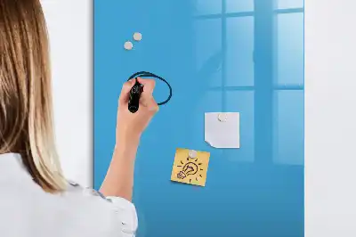 Quadro magnético de apagar a seco na cor azul-claro