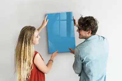 Quadro magnético de apagar a seco na cor azul-claro