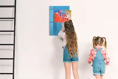 Quadro magnético de apagar a seco na cor azul-claro