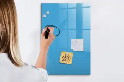 Quadro magnético de apagar a seco na cor azul-claro